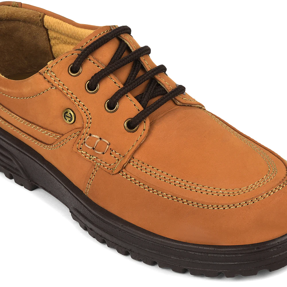 Healers Camel Formal Lacing Derby Shoes For Men 719053AN By Liberty - Image 4