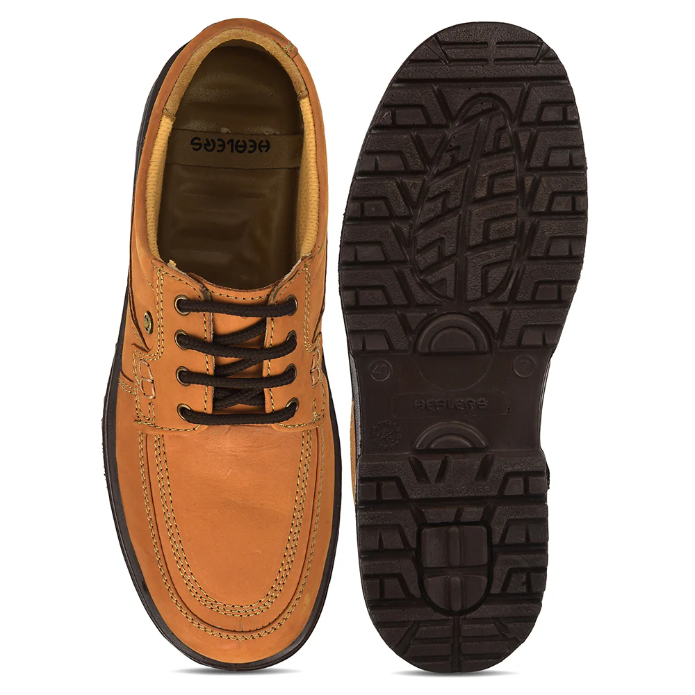 Healers Camel Formal Lacing Derby Shoes For Men 719053AN By Liberty - Image 7
