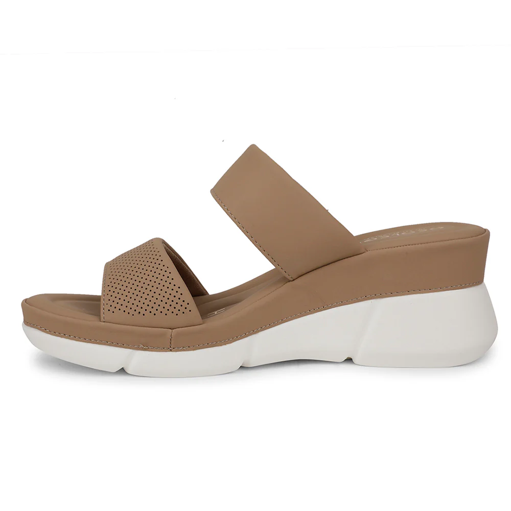 Healers Casual Beige Slipper For Women ZQ-RN-L69 By Liberty - Image 3
