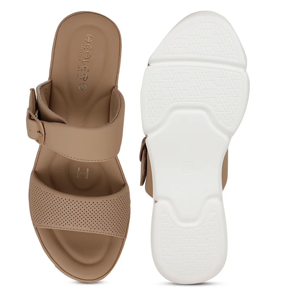 Healers Casual Beige Slipper For Women ZQ-RN-L69 By Liberty - Image 6