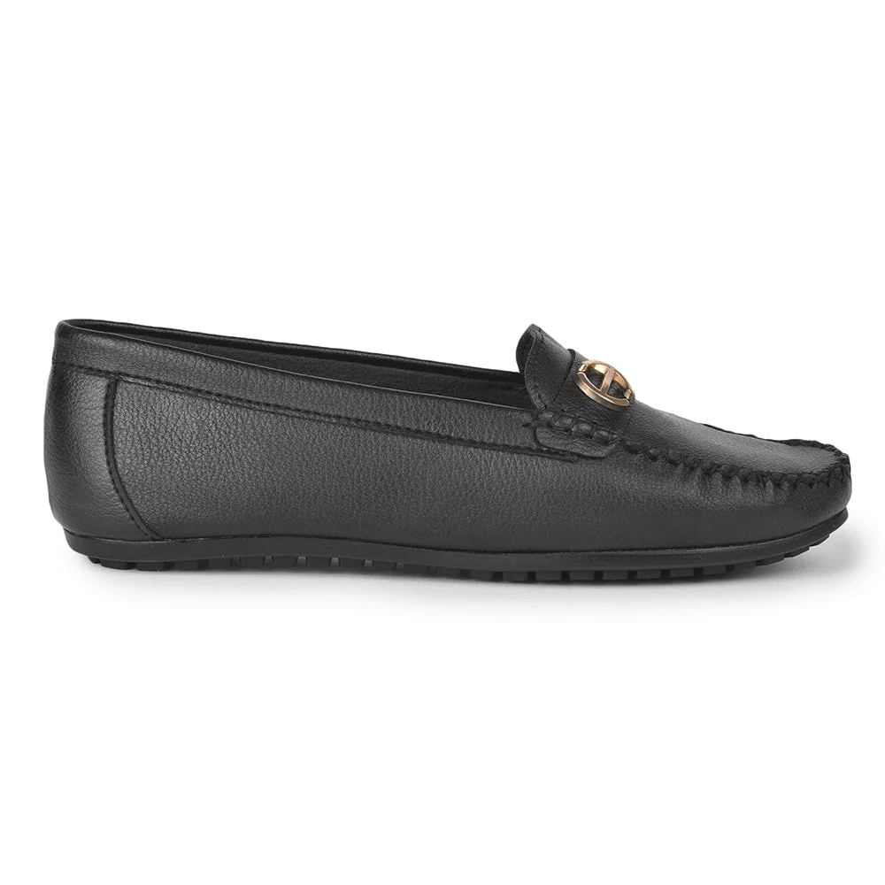 Healers Casual Black Loafers For Women GI-SD-301 By Liberty - Image 2