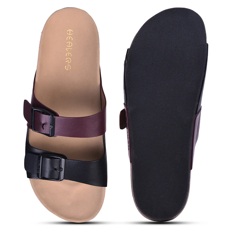 Healers Casual Black Buckle Slider For Women J332-13 By Liberty - Image 6