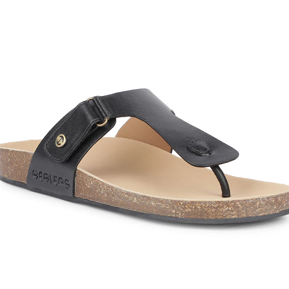 Healers Casual Black Buckle Slides For Women J332-12 By Liberty - Image 5