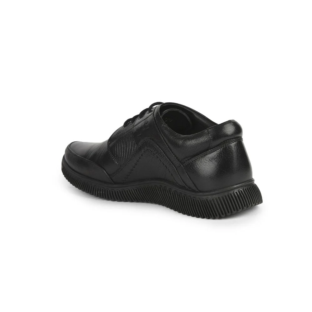 Healers Casual (Black) Lacing Shoes For Men UVL-101 By Liberty - Image 5