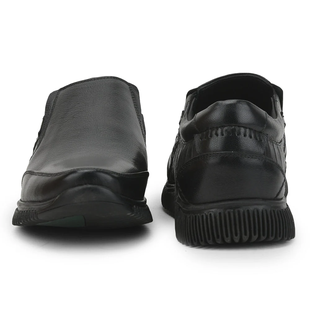 Healers Casual (Black) Non lacing Shoes For Men UVL-102 By Liberty - Image 5