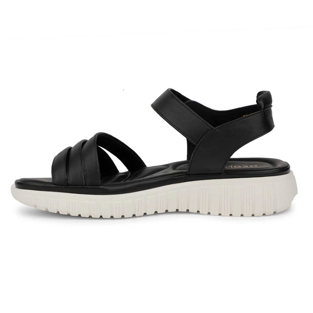 Healers Casual Black Sandal For Women ZQ-RN-L66 By Liberty - Image 3
