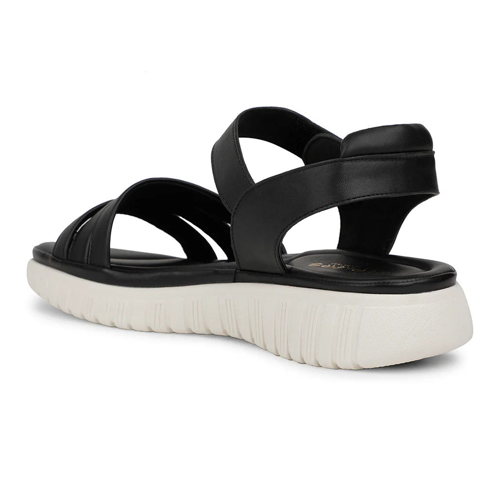 Healers Casual Black Sandal For Women ZQ-RN-L66 By Liberty - Image 4