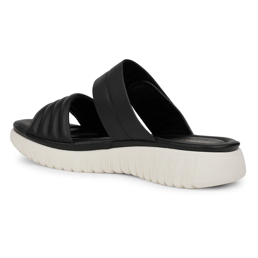 Healers Casual Black Slipper For Women ZQ-RN-L67 By Liberty - Image 4