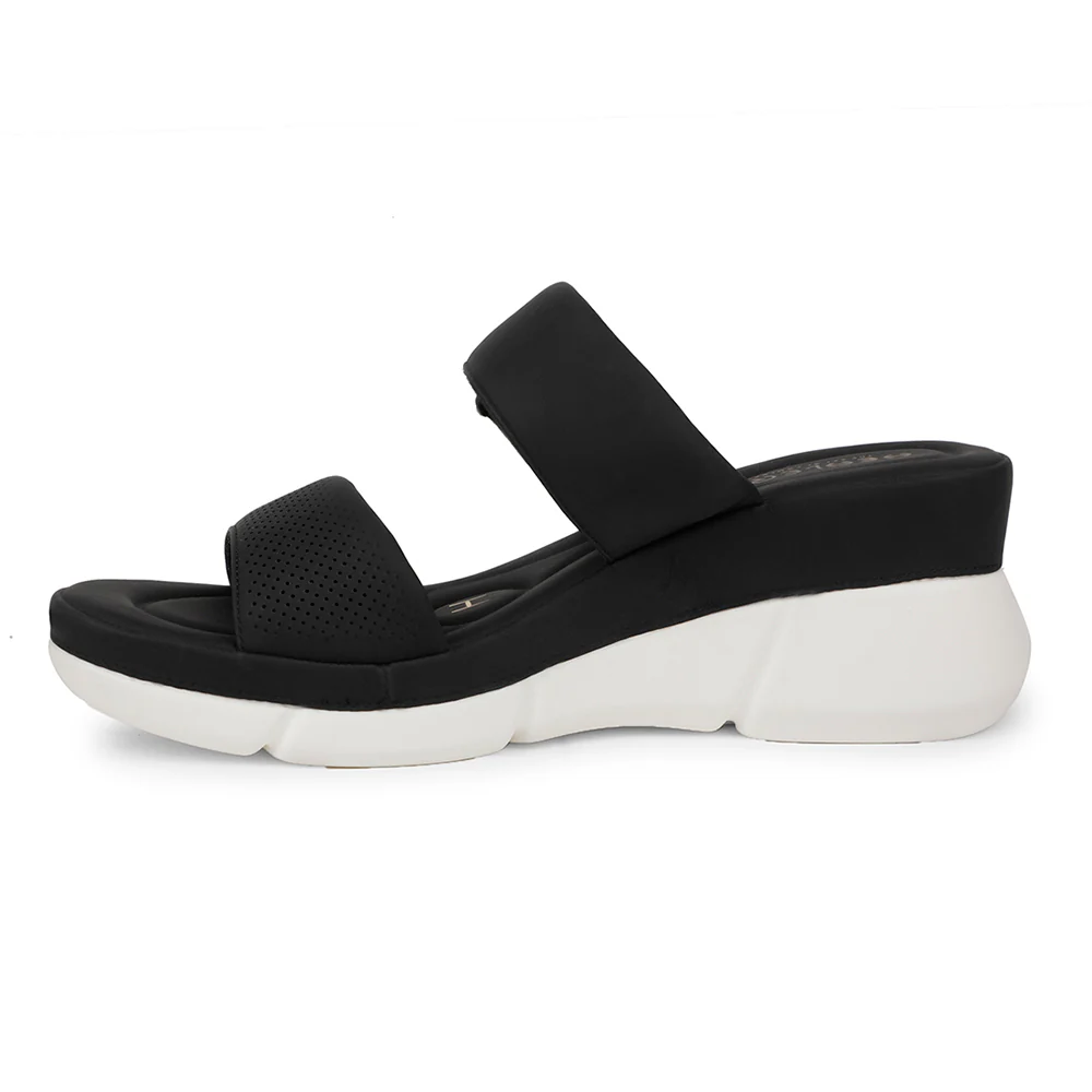 Healers Casual Black Slipper For Women ZQ-RN-L69 By Liberty - Image 3
