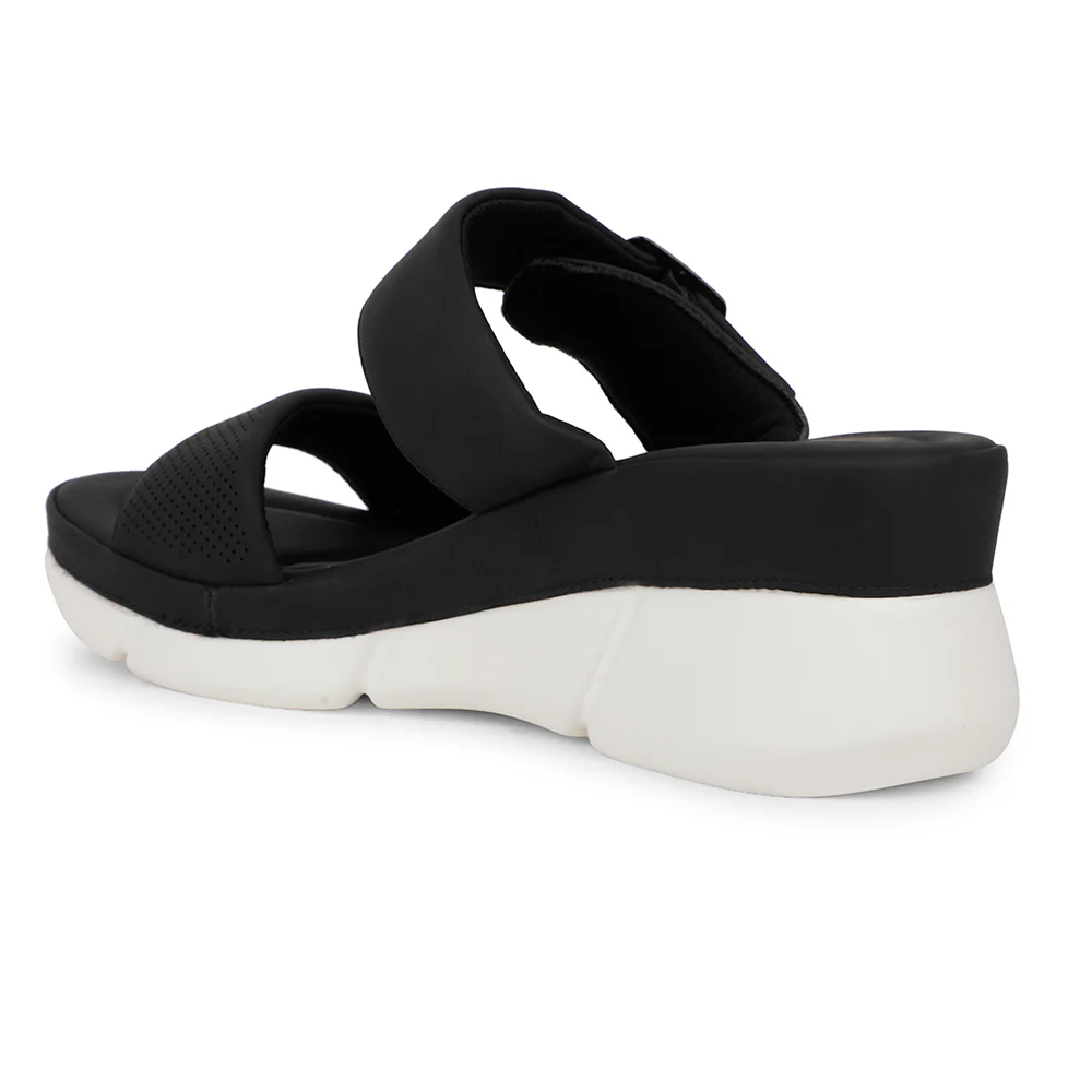 Healers Casual Black Slipper For Women ZQ-RN-L69 By Liberty - Image 4