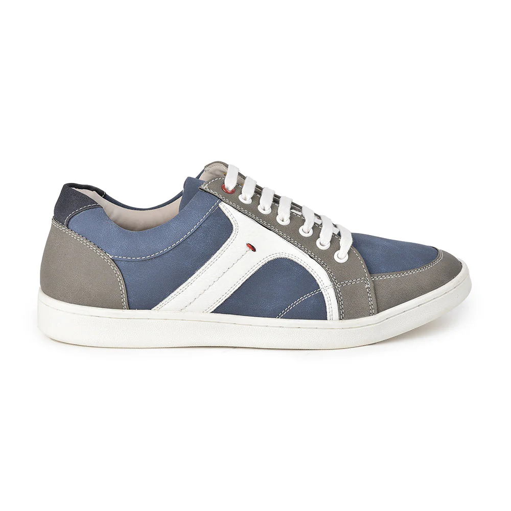 Healers Casual Blue Lace-Up Sneakers For Men SYN-46 By Liberty - Image 2