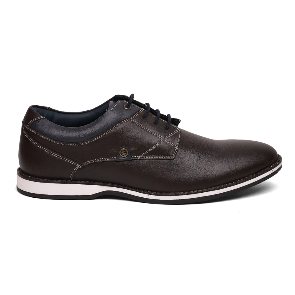 Healers Casual Brown Lacing Shoes For Men SYN-42 By Liberty - Image 2