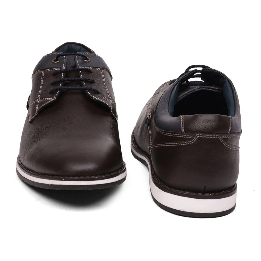 Healers Casual Brown Lacing Shoes For Men SYN-42 By Liberty - Image 4
