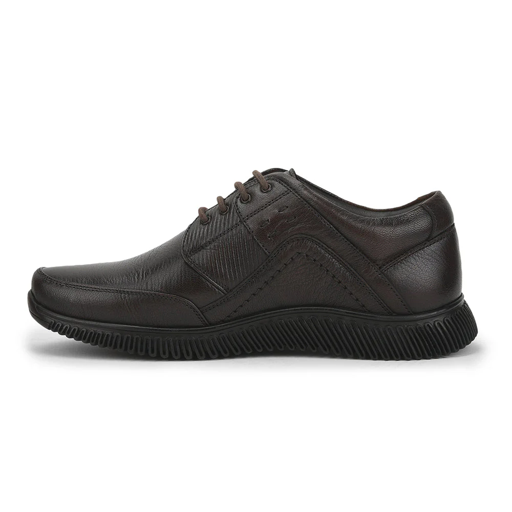 Healers Casual (Brown) Lacing Shoes For Men UVL-101 By Liberty - Image 3