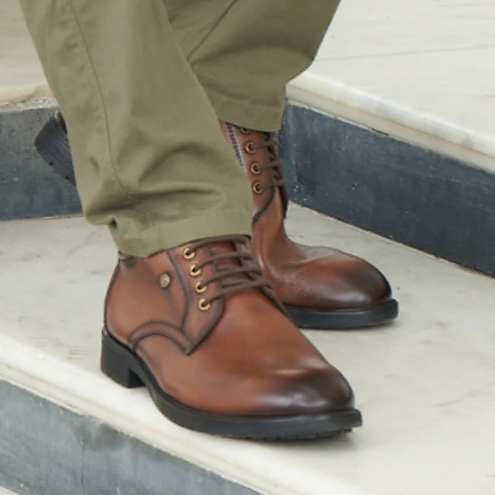 Healers Casual (Brown) Lacing Shoes For Men UVL-93 By Liberty - Image 3