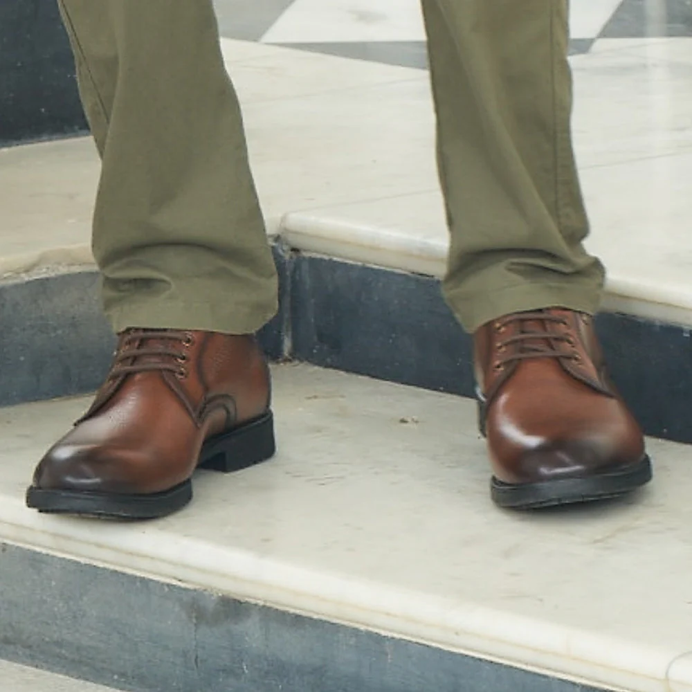 Healers Casual (Brown) Lacing Shoes For Men UVL-93 By Liberty - Image 4