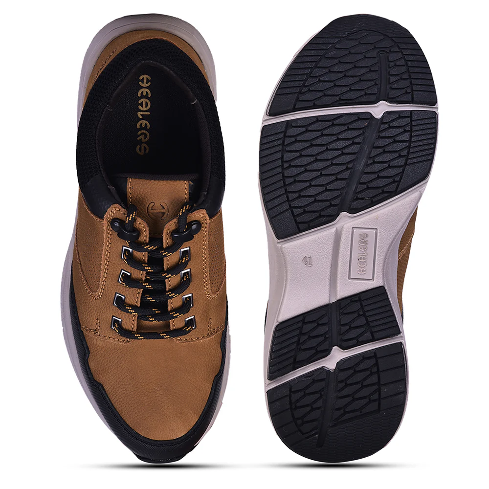 Healers Casual Camel Lacing Shoes For Men A576-05 By Liberty - Image 6