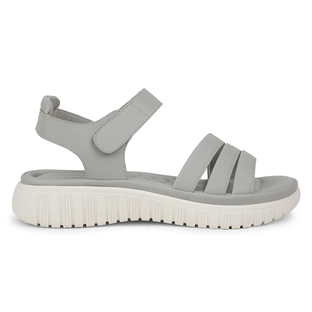 Healers Casual Light Grey Sandal For Women ZQ-RN-L66 By Liberty - Image 2
