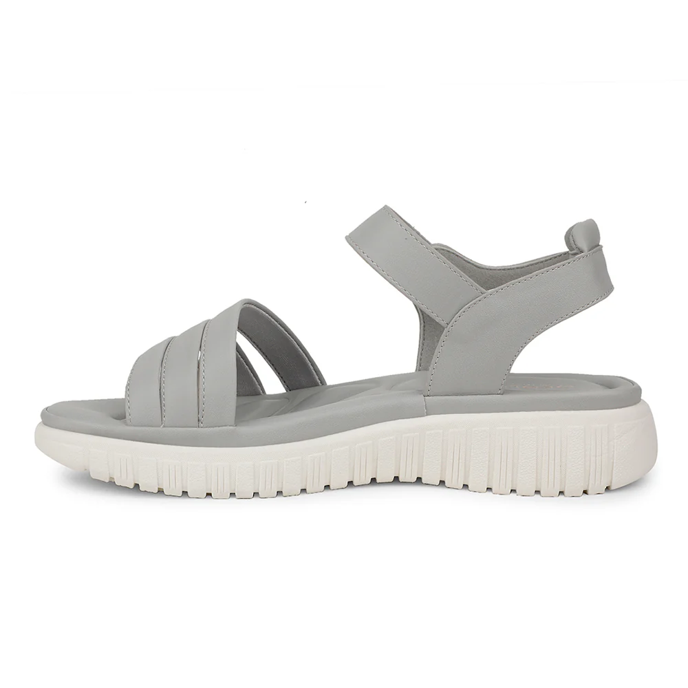 Healers Casual Light Grey Sandal For Women ZQ-RN-L66 By Liberty - Image 3