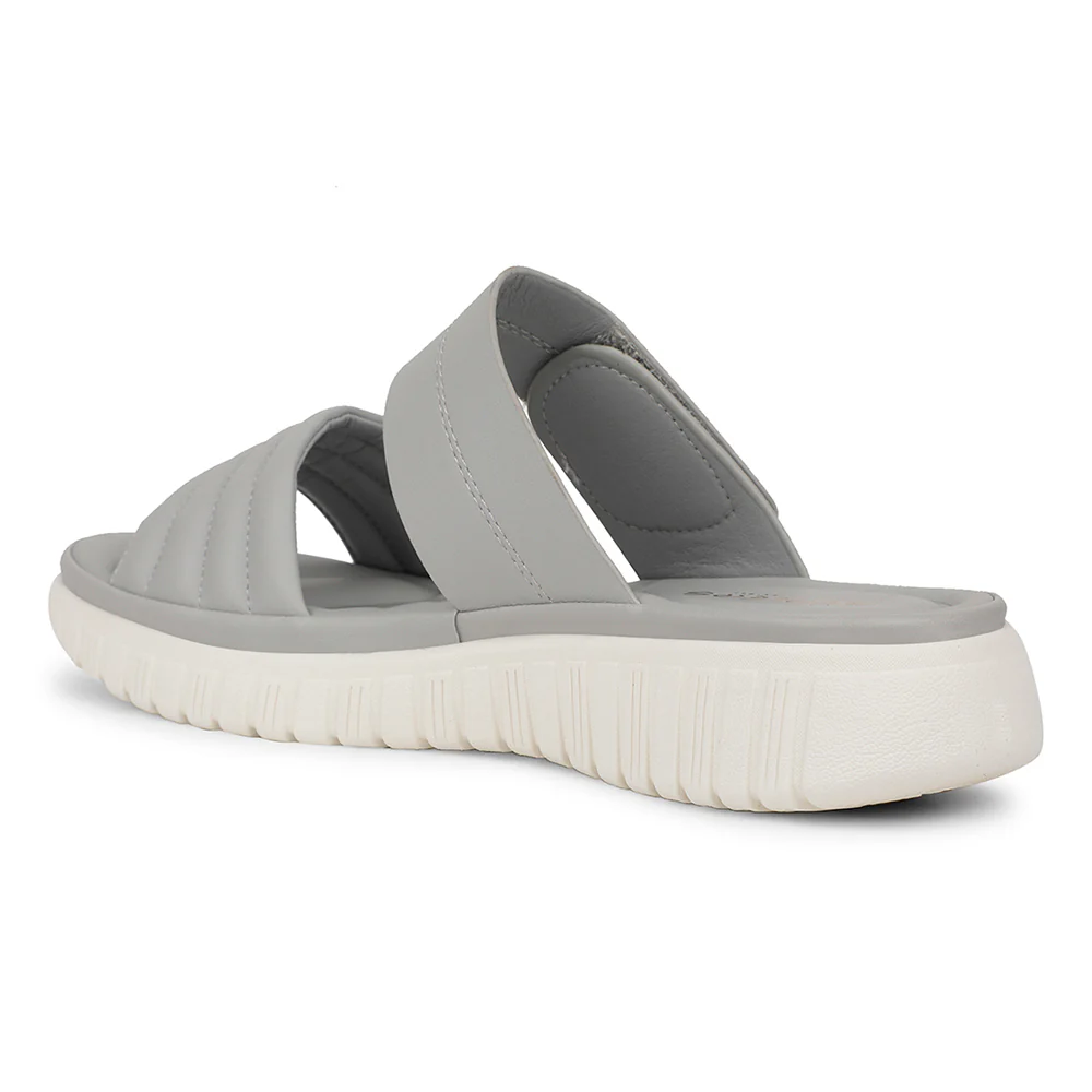 Healers Casual Light Grey Slipper For Women ZQ-RN-L67 By Liberty - Image 4