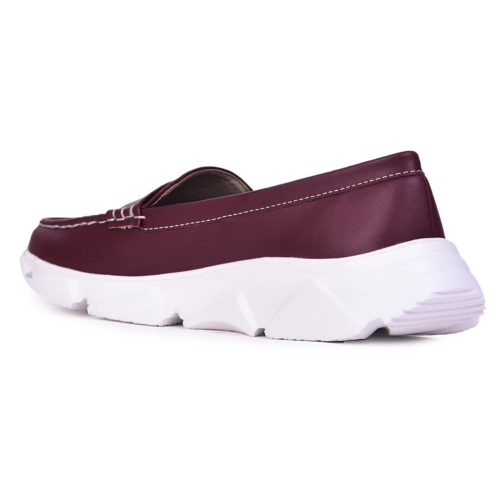 Healers Casual Maroon Loafers For Women C275-01 By Liberty - Image 4