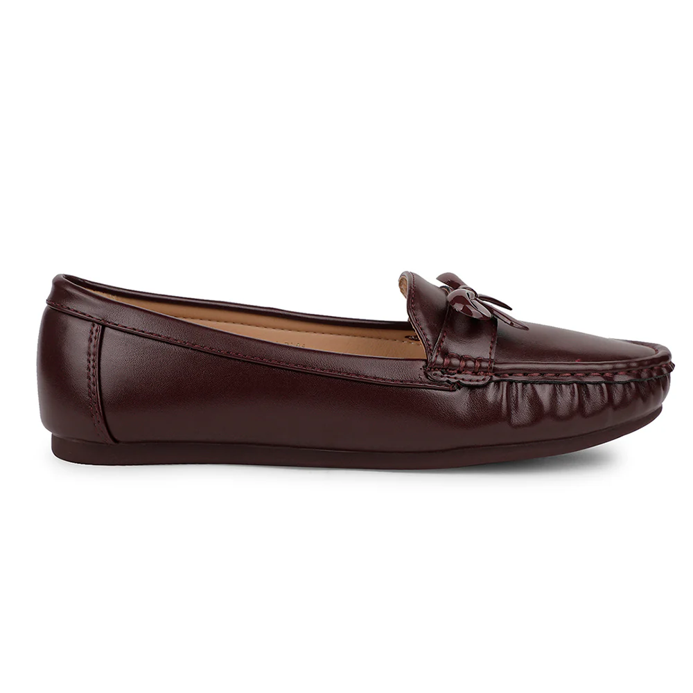 Healers Casual Maroon Loafers For Women ZQ-AL-BL01 By Liberty - Image 2