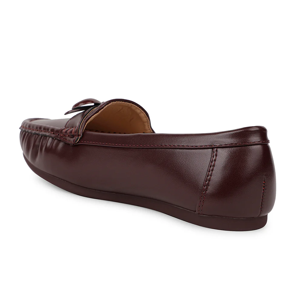 Healers Casual Maroon Loafers For Women ZQ-AL-BL01 By Liberty - Image 4