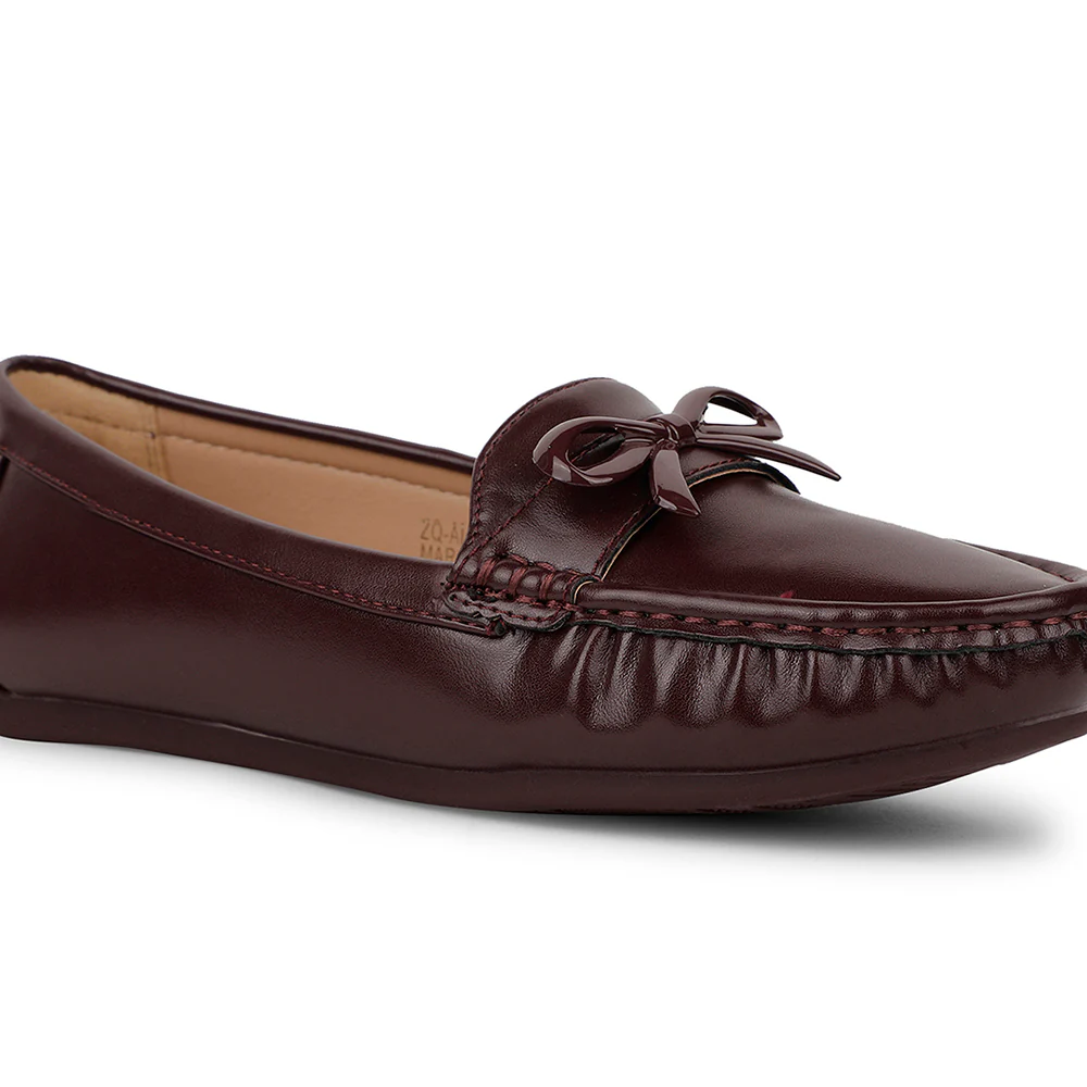 Healers Casual Maroon Loafers For Women ZQ-AL-BL01 By Liberty - Image 5
