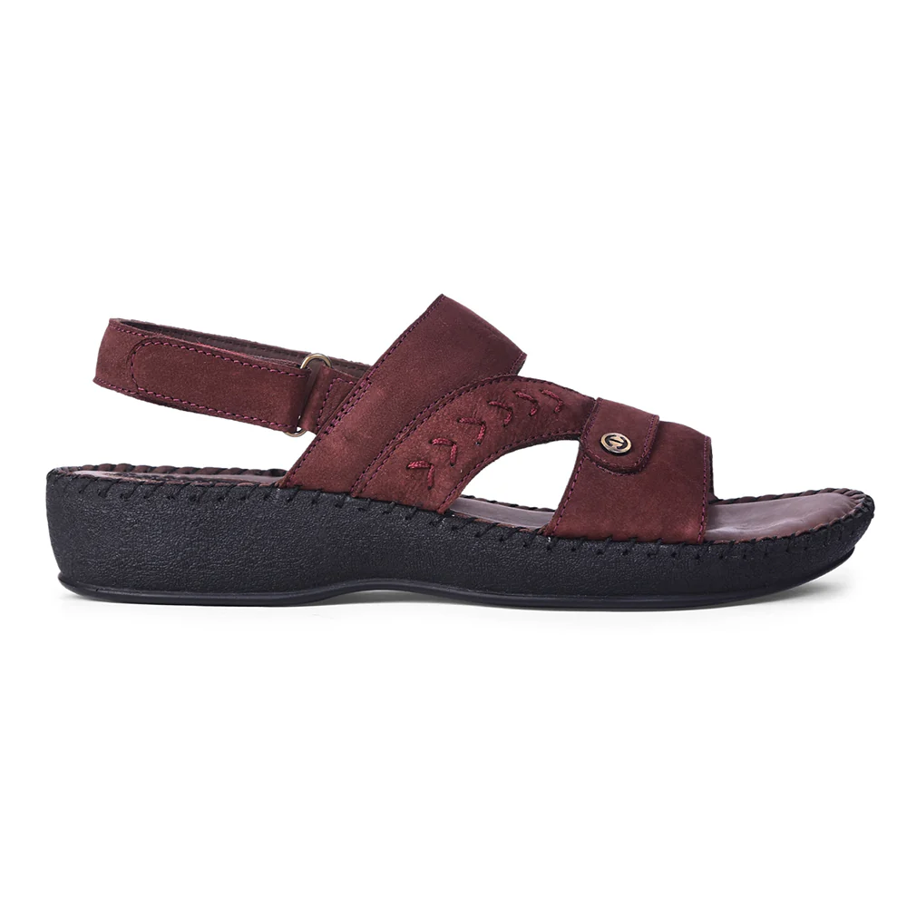 Healers Casual Maroon Sandal For Women J332-09 By Liberty - Image 2