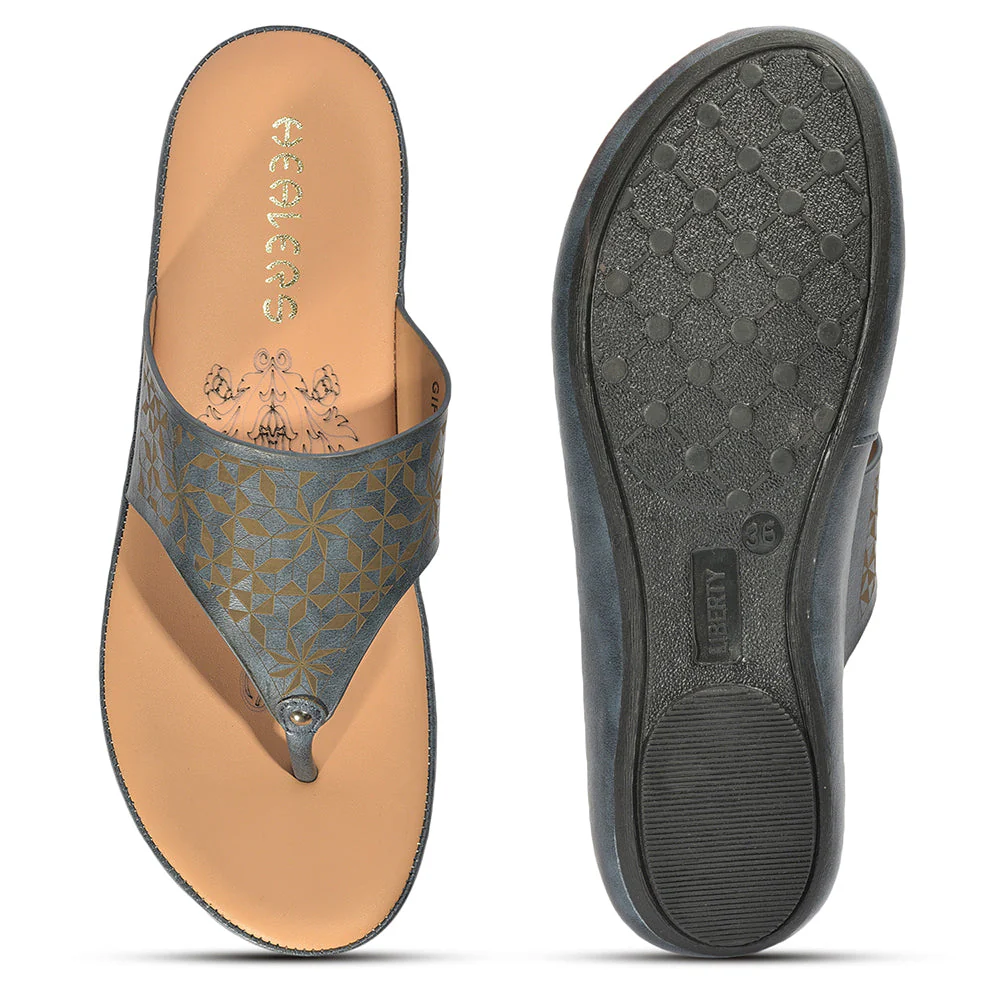 Healers Casual (N.Blue) Slipper For Ladies GIF-224 By Liberty - Image 3