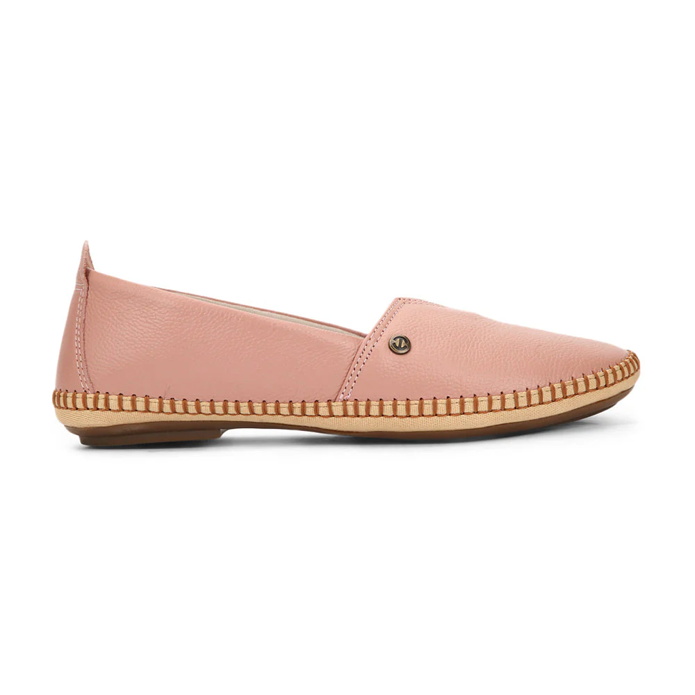 Healers Casual (Peach) Ballerina Shoes For Ladies LARRY-02 By Liberty - Image 2