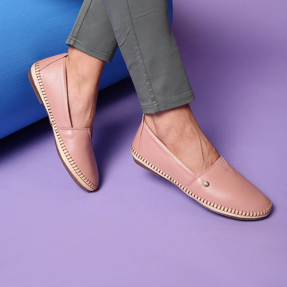 Healers Casual (Peach) Ballerina Shoes For Ladies LARRY-02 By Liberty - Image 5