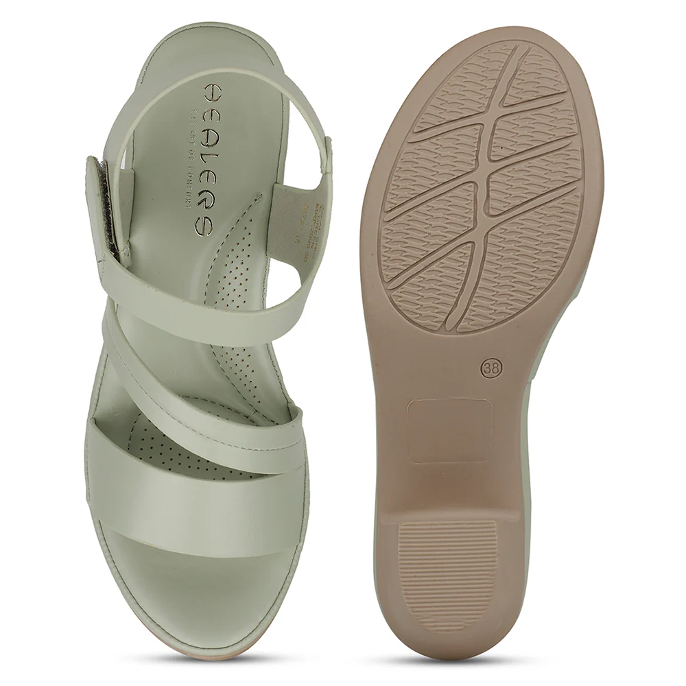 Healers Casual S. Green Sandal For Women ZQ-AL-SN07 By Liberty - Image 6