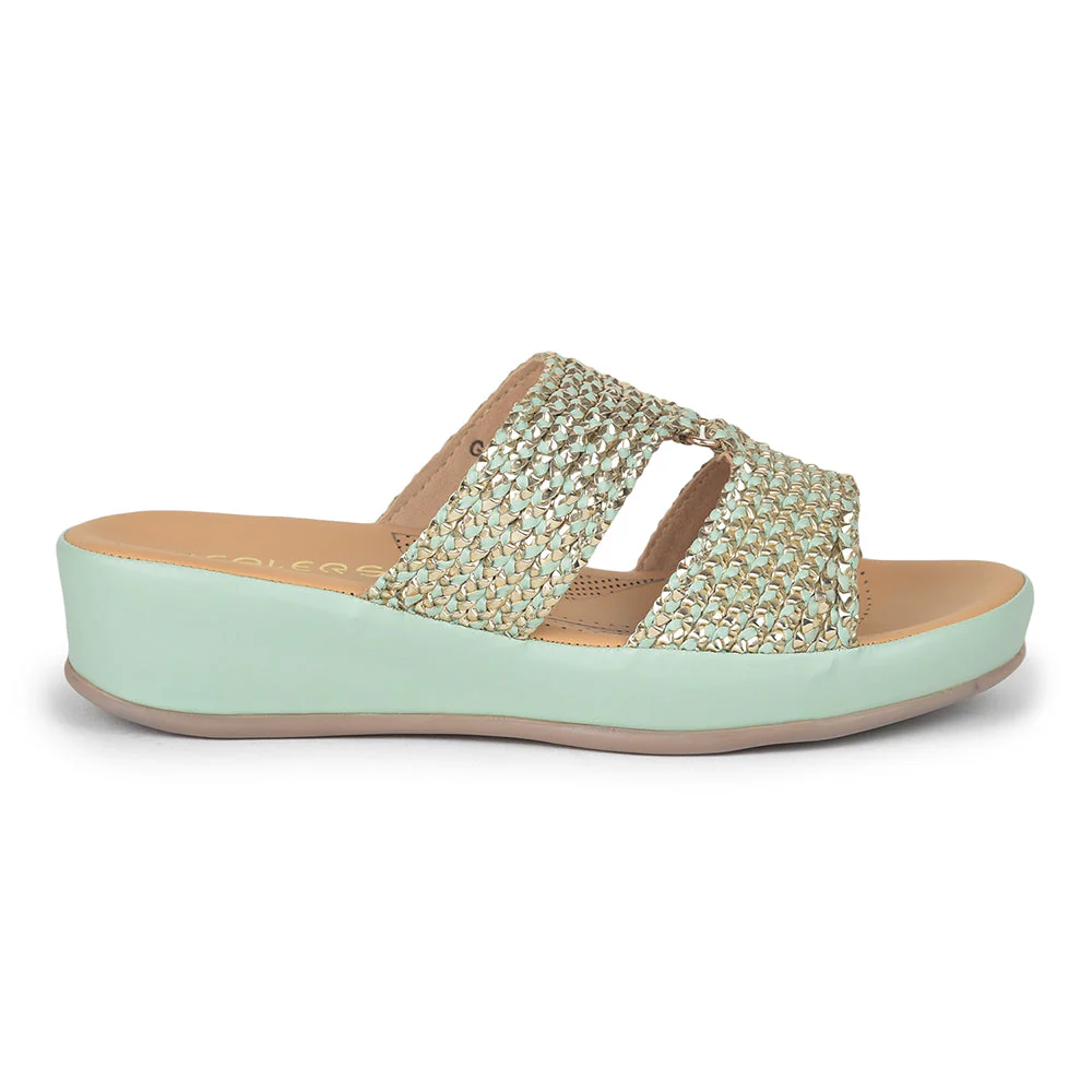 Healers Casual (S.Green) Slippers For Ladies GF-03 By Liberty - Image 2