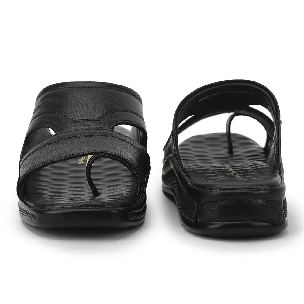 Healers Casual Slippers For Men (Black) 2050-803D By Liberty - Image 4