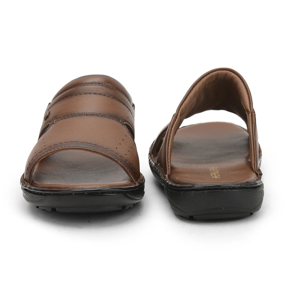 Healers Casual Slippers For Men (Tan) ER-53 By Liberty - Image 4