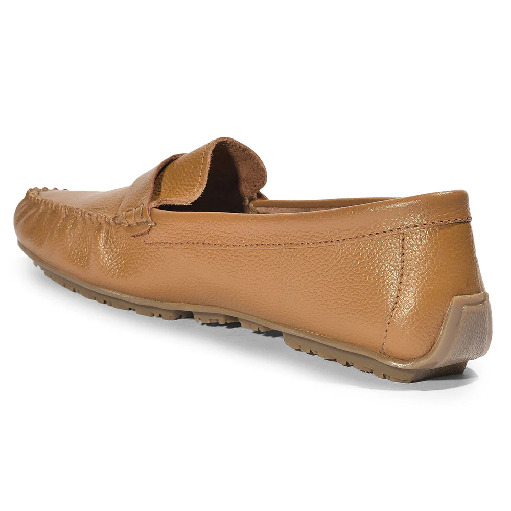 Healers Formal Shoes Tan Loafers For Women 2074-21 By Liberty - Image 5