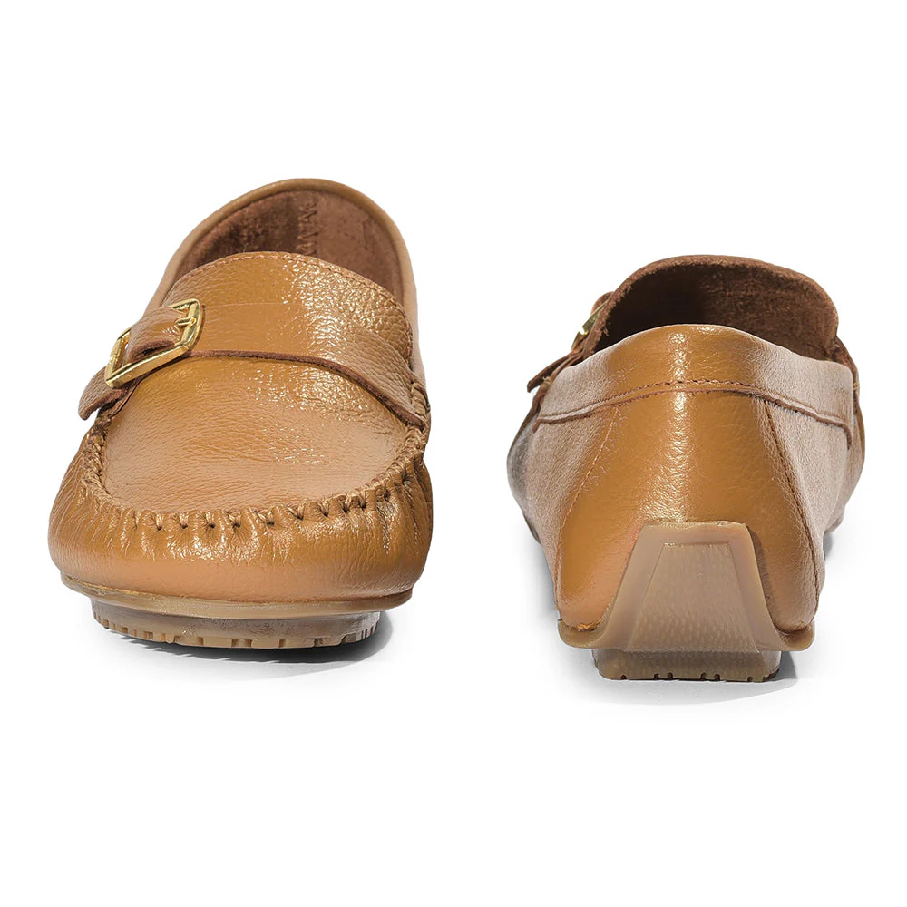 Healers Formal Shoes Tan Loafers For Women 2074-21 By Liberty - Image 6