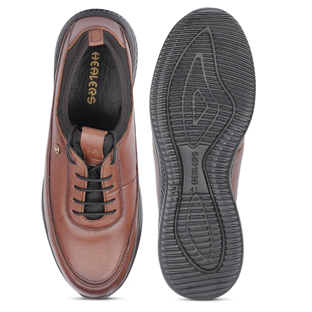 Healers Casual Tan Lacing Shoes For Men A576-07 By Liberty - Image 6