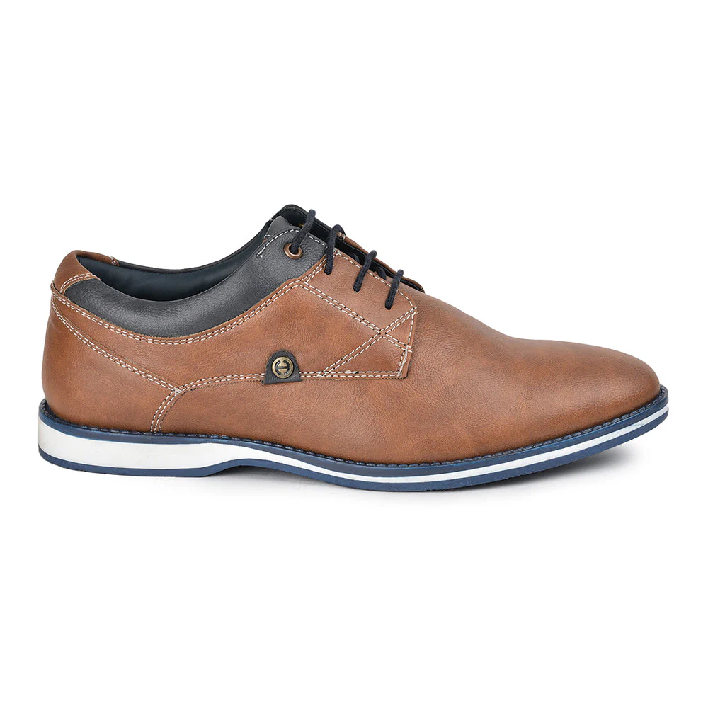 Healers Formal Tan Lacing Shoes For Men SYN-42 By Liberty - Image 2