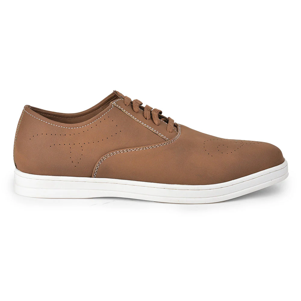 Healers Casual Tan Sneakers For Men SYN-47 By Liberty - Image 2