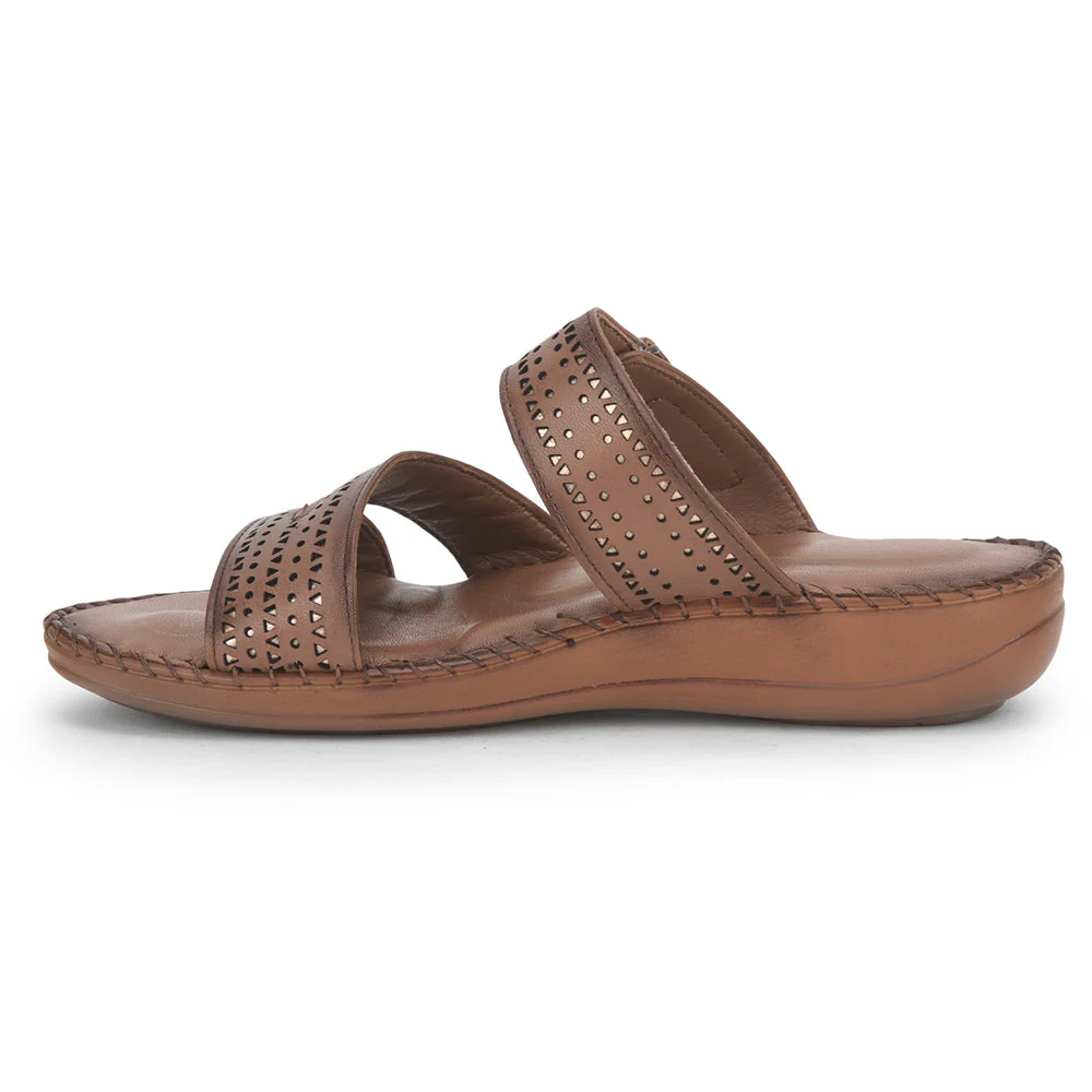 Healers Casual (Tan) Slippers For Ladies JULIA By Liberty - Image 3