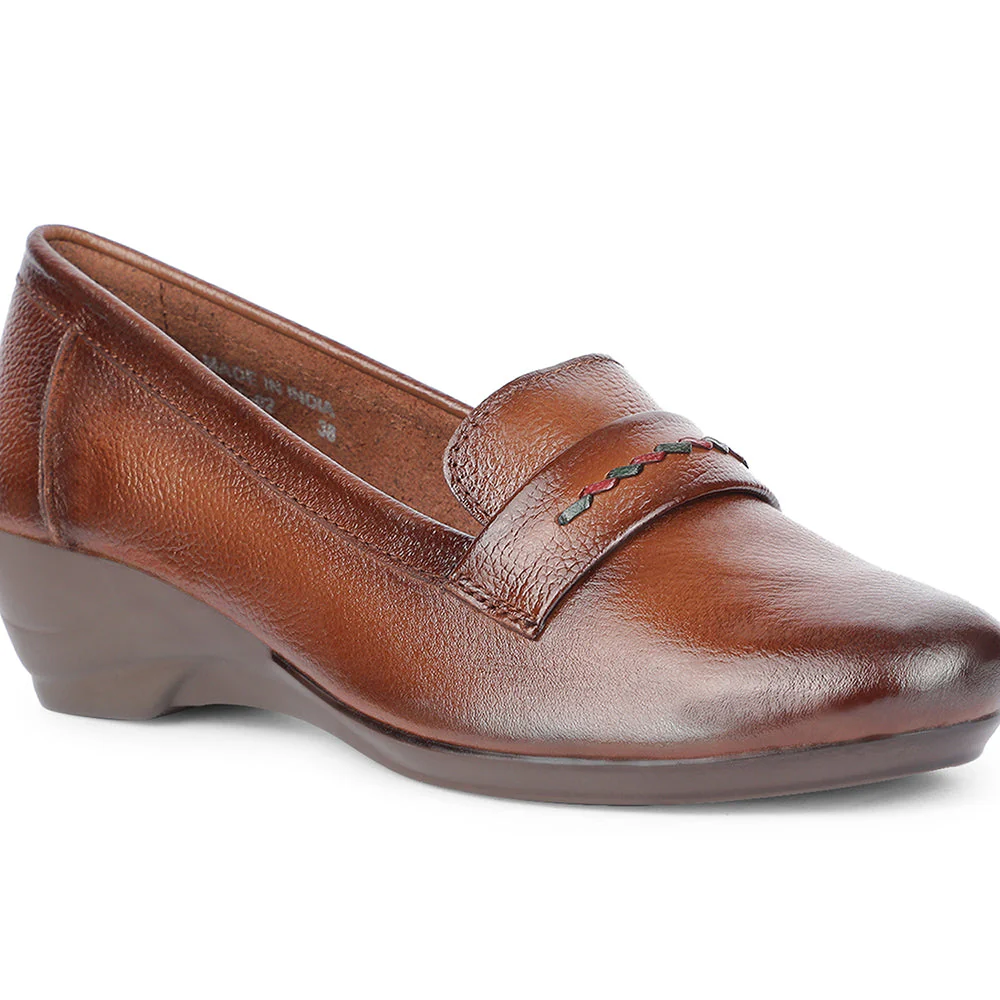 Healers Formal Tan Wedge Heel Ballerina For Women T840-02 By Liberty - Image 5