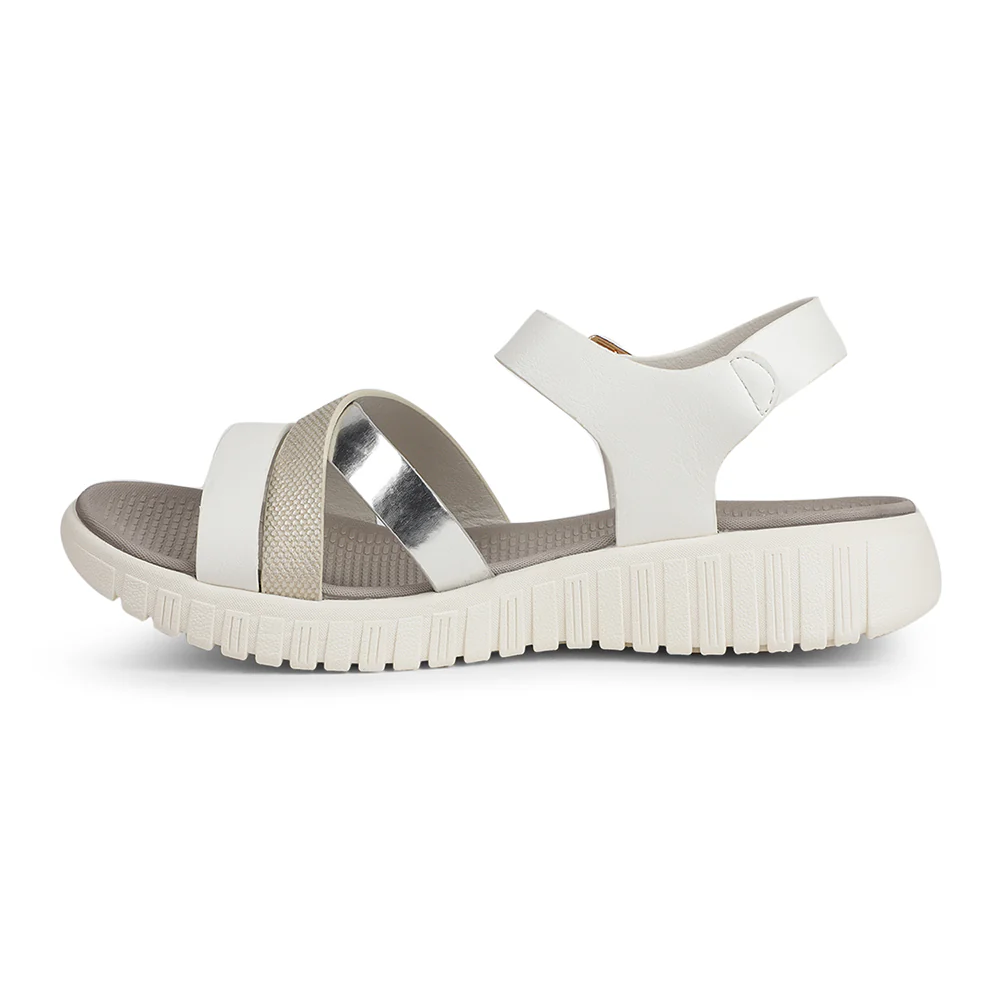 Healers Casual White Sandal For Women ZQ-AL-SN04 By Liberty - Image 3