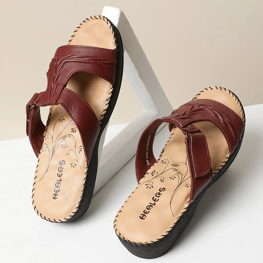 Healers Comfort (Cherry) Slippers For Women DR-526 By Liberty - Image 3