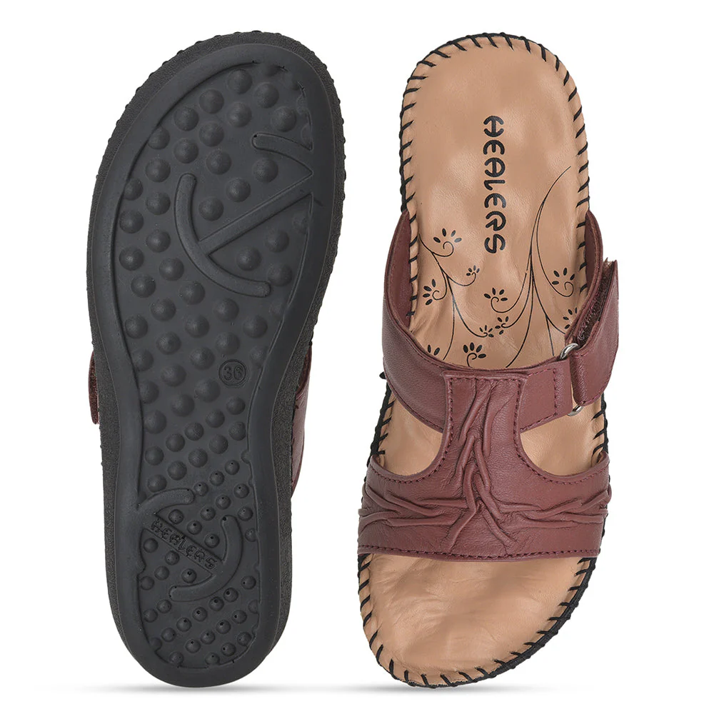 Healers Comfort (Cherry) Slippers For Women DR-526 By Liberty - Image 4