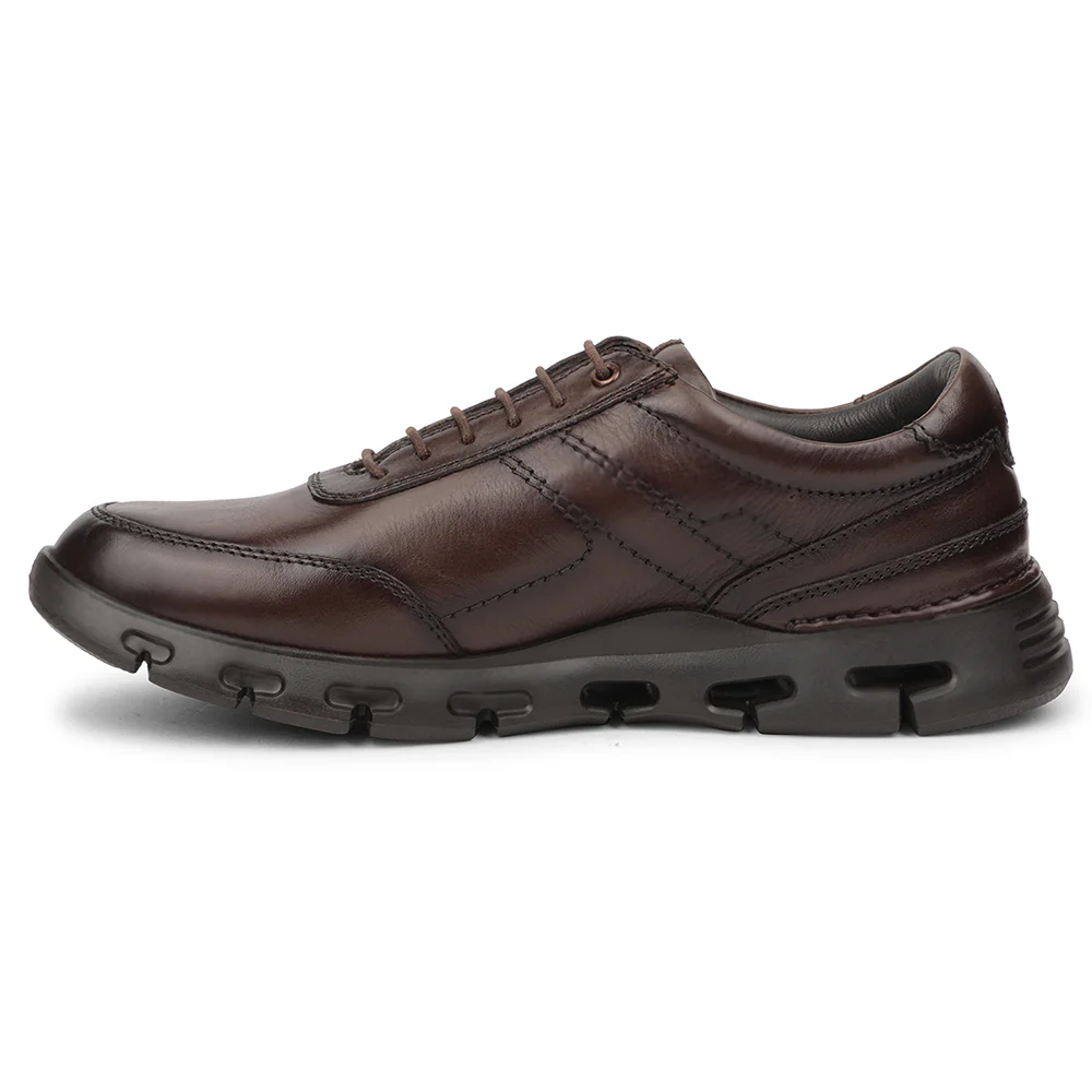 Healers Dark Brown Casual Formal Derby Shoes For Men ASF-1 By Liberty - Image 3