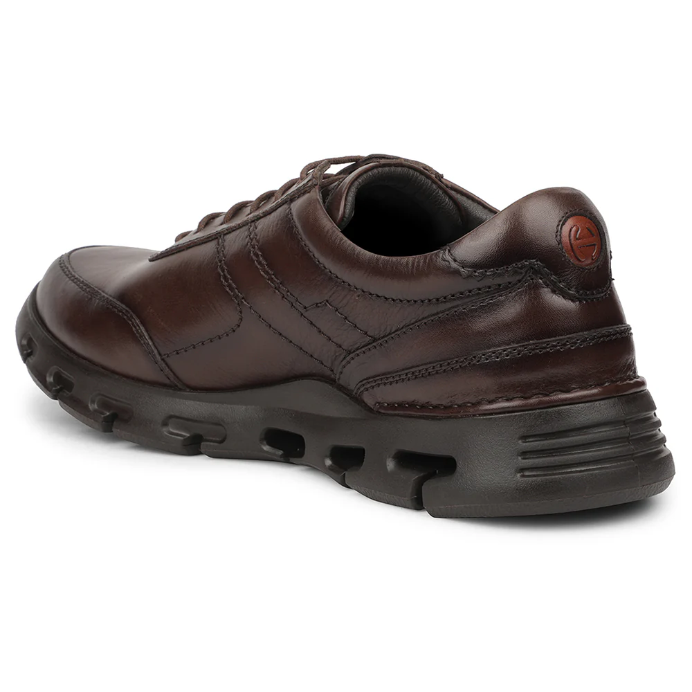 Healers Dark Brown Casual Formal Derby Shoes For Men ASF-1 By Liberty - Image 5