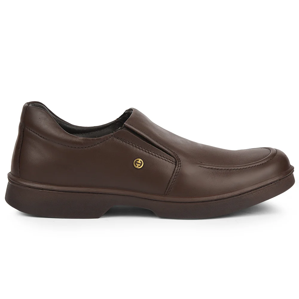 Healers Dark Brown Formal Non Lacing Moccasins For Men 204608AN By Liberty - Image 2