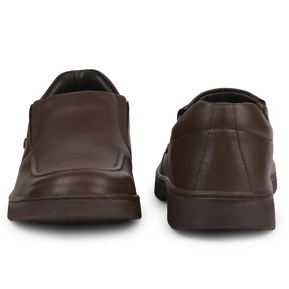 Healers Dark Brown Formal Non Lacing Moccasins For Men 204608AN By Liberty - Image 6